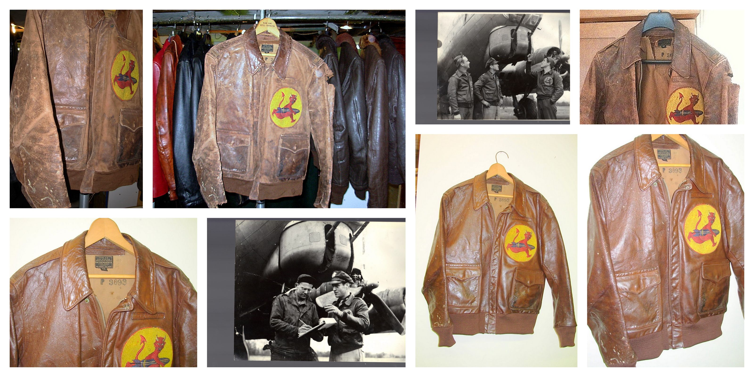 Pat Murphy's flight jacket restoration images